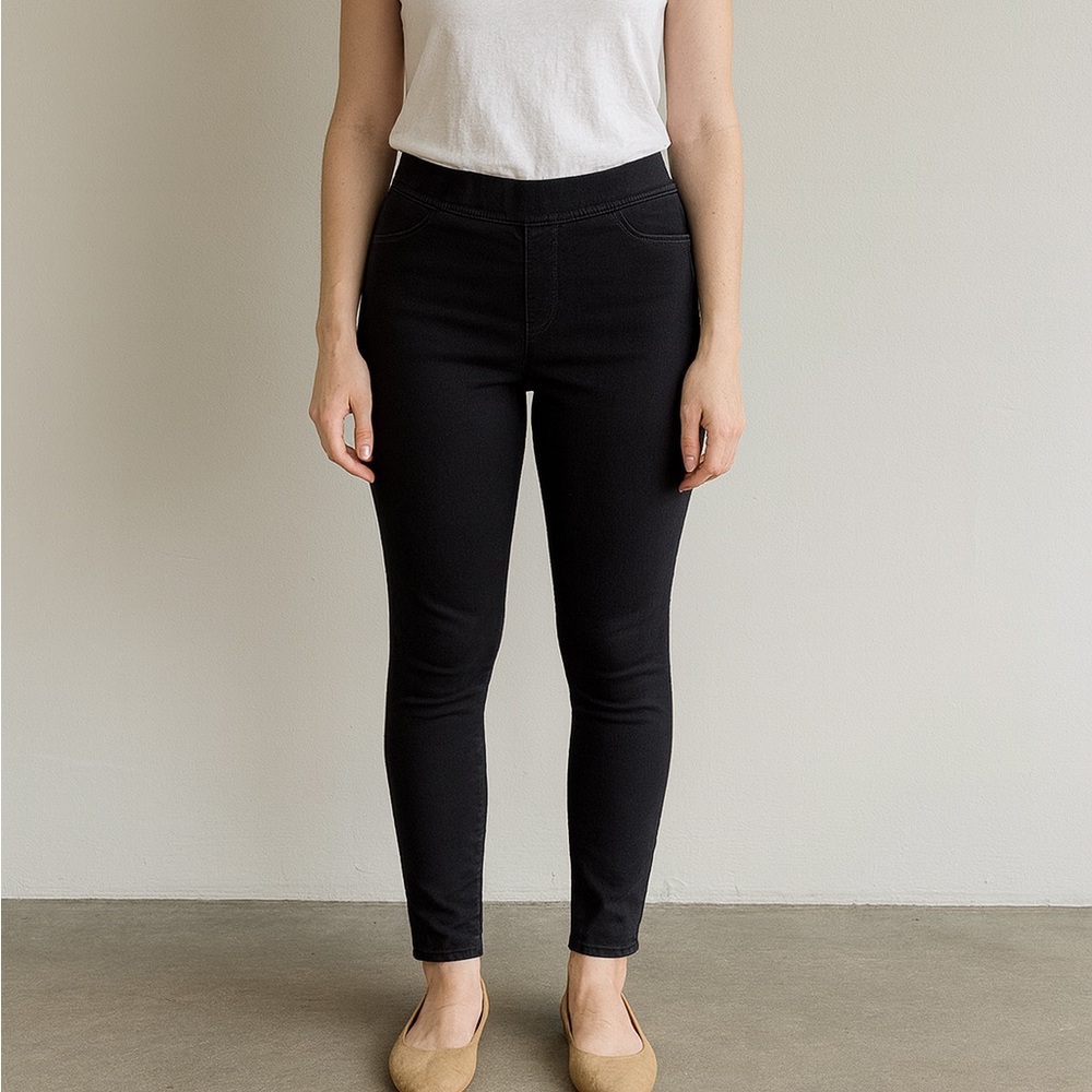 Simply Vera Vera Wang Black Pull On Pants Leggings